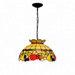 Sospensione Stile Tiffany Vetro Multicolor 1 Luce E27