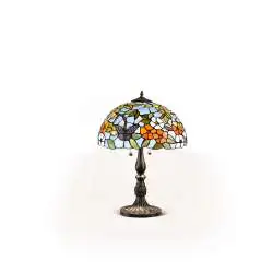 Paralume Tiffany In Vetro Decorato Multicolor D. 40Cm