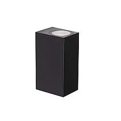 Applique Esterno Moderna Isla Alluminio Nero 2 Luci Gu10 Ip54