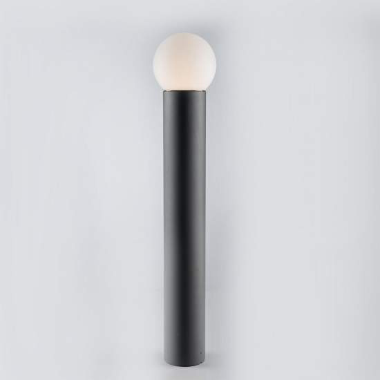 Paletto Esterno Moderno Brooklyn Alluminio Nero Bianco 1 Luce E27 Ip44 RL101LP