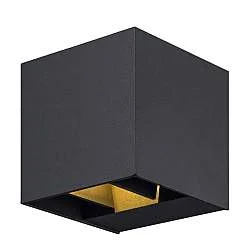 Applique Esterno Moderna Grayson Alluminio Nero 1 Luce G9 Ip54