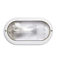 Plafoniera Esterno Contemporanea Owen Pc Bianco 1 Luce E27 Ip44