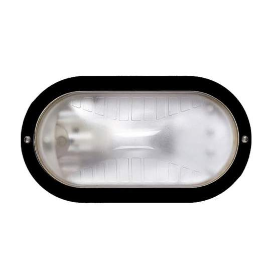 Plafoniera Esterno Contemporanea Owen Pc Nero 1 Luce E27 Ip44 RL114PLNE