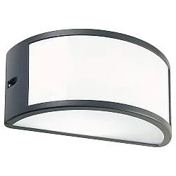Applique Esterno Moderna Emerson Alluminio Nero Bianco 1 Luce E27 Ip54