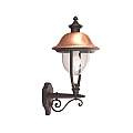 Applique Esterno Tatum Alluminio Nero Rame Su 1 Luce E27 Ip44 RL119AP