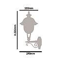 Applique Esterno Tatum Alluminio Nero Rame Su 1 Luce E27 Ip44 RL119AP