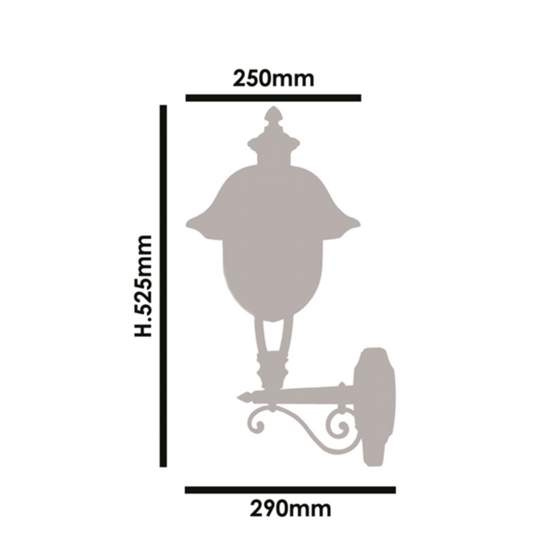 Applique Esterno Tatum Alluminio Nero Rame Su 1 Luce E27 Ip44 RL119AP