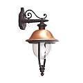 Applique Esterno Tatum Alluminio Nero Rame Giu' 1 Luce E27 Ip44 RL119APNR