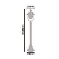 Paletto Esterno Classico Tatum Alluminio Nero Rame 1 Luce E27 Ip44 RL119LP