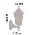 Applique Esterno Riley Alluminio Nero Su 1 Luce E27 Ip44 RL117APNE