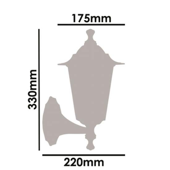 Applique Esterno Riley Alluminio Nero Su 1 Luce E27 Ip44 RL117APNE