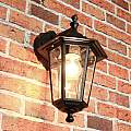 Applique Esterno Riley Alluminio Nero Giu' 1 Luce E27 Ip44 RL117AP1NE
