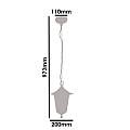 Sospensione Esterno Riley Alluminio Nero 1 Luce E27 Ip44 RL117LSNE