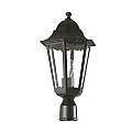 Testa Palo Esterno Sawyer Alluminio Nero 1 Luce E27 Ip44 RL118TPNE