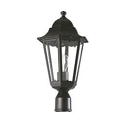 Testa Palo Esterno Sawyer Alluminio Nero 1 Luce E27 Ip44