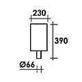 Testa Palo Esterno Sawyer Alluminio Nero 1 Luce E27 Ip44 RL118TPNE