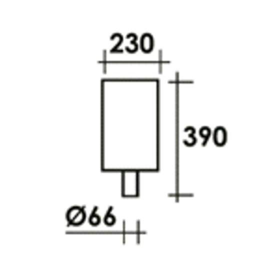 Testa Palo Esterno Sawyer Alluminio Nero 1 Luce E27 Ip44 RL118TPNE