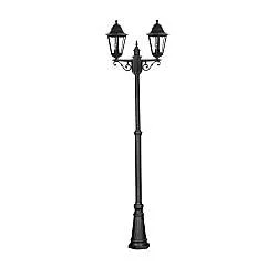 Palo Esterno Sawyer Alluminio Nero 2 Luci E27 Ip44