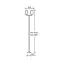 Palo Esterno Sawyer Alluminio Nero 2 Luci E27 Ip44 RL118LP2NE