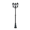 Palo Esterno Sawyer Alluminio Nero 3 Luci E27 Ip44 RL118LP3NE
