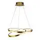Lampadario Moderno Galleggiante Acciaio Oro Policarbonato Bianco Led 42,4W 3000K