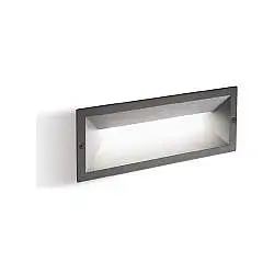 Segnapasso A Parete Per Esterno In Alluminio Grigio Led 12W 280 Lm 3000K Mask
