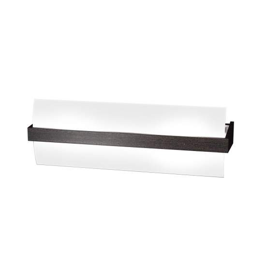 Applique Contemporanea Wood Metallo Nerowengè Vetro Bianco 2 Luci E27 L40Cm 1019_A40-W