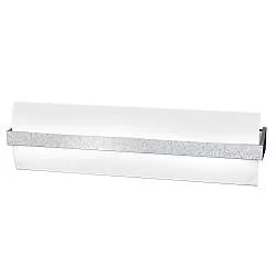 Applique Contemporanea Wood Metallo Foglia Argento Vetro Bianco 2 Luci E27 L50Cm