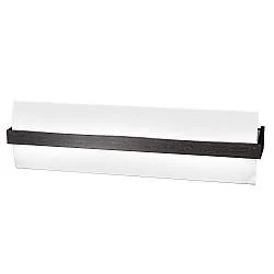 Applique Contemporanea Wood Metallo Nerowengè Vetro Bianco 2 Luci E27 L50Cm