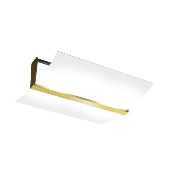 Lampadario Lucrezia A Sospensione Con 2 Paralumi Vetro - Stile Biliardo, Avorio E Oro, 85x110 Cm