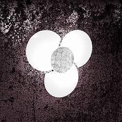 Applique Contemporanea Clover Metallo Foglia Argento Vetro Bianco 3 Luci E27 Applique Contemporanea Clover Metallo Foglia Argento Vetro Bianco 3 Luci E27