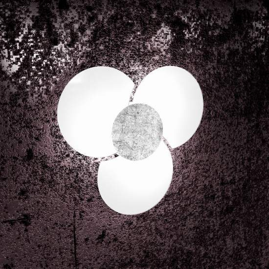 Applique Contemporanea Clover Metallo Foglia Argento Vetro Bianco 3 Luci E27 1114_45-FA
