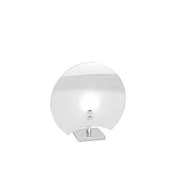 Abatjour Contemporaneo Clover Metallo Cromo Vetro Bianco 1 Luce G9