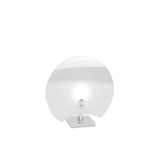 Abatjour Contemporaneo Clover Metallo Cromo Vetro Bianco 1 Luce G9 1114_P