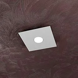 Plafoniera Moderna Area Metallo Grigio 1 Luce Gx53 25Cm