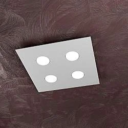 Plafoniera Moderna Area Metallo Grigio 4 Luci Gx53