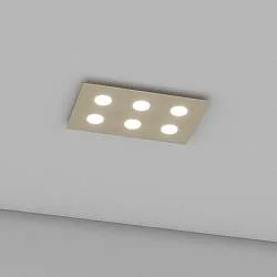 Plafoniera Moderna Area Metallo Sabbia 6 Luci Gx53