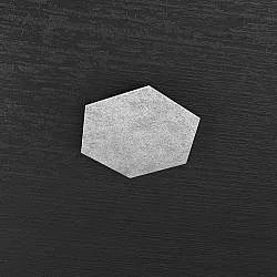Componente Decorativo Industrial-Minimal Hexagon Metallo Foglia Argento
