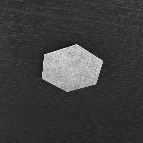 Plafoniera Industrial-Minimal Decorativa Hexagon Metallo Foglia Argento 1142_1D-FA