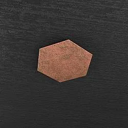 Componente Decorativo Industrial-Minimal Hexagon Metallo Foglia Rame