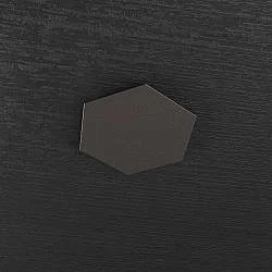 Componente Decorativo Industrial-Minimal Hexagon Metallo Marrone