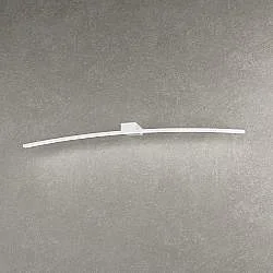 Applique Moderna Curved Metallo Bianco Diffusore Bianco Led 14,4W Calda 90Cm