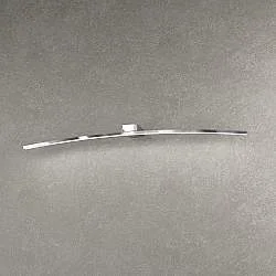 Applique Moderna Curved Metallo Cromo Diffusore Bianco Led 14,4W Naturale 90Cm