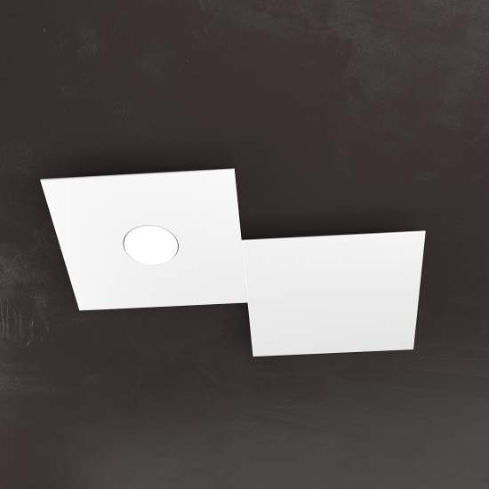 Applique Moderna 2 Moduli Eccentric Metallo Bianco 1 Luce Gx53 1156_1L1D-BI