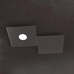 Applique Moderna 2 Moduli Eccentric Metallo Marrone 1 Luce Gx53