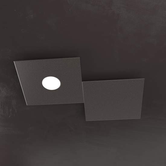 Applique Moderna 2 Moduli Eccentric Metallo Marrone 1 Luce Gx53 1156_1L1D-MA