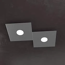 Applique Moderna Eccentric Metallo Antracite 2 Luci Gx53