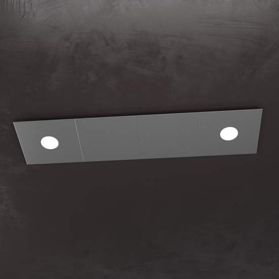 Applique Moderna 4 Moduli Eccentric Metallo Antracite 2 Luci Gx53 1156_2L2D-GA