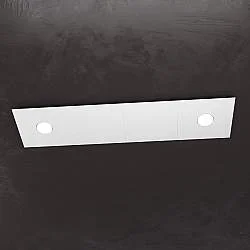 Applique Moderna 4 Moduli Eccentric Metallo Grigio 2 Luci Gx53