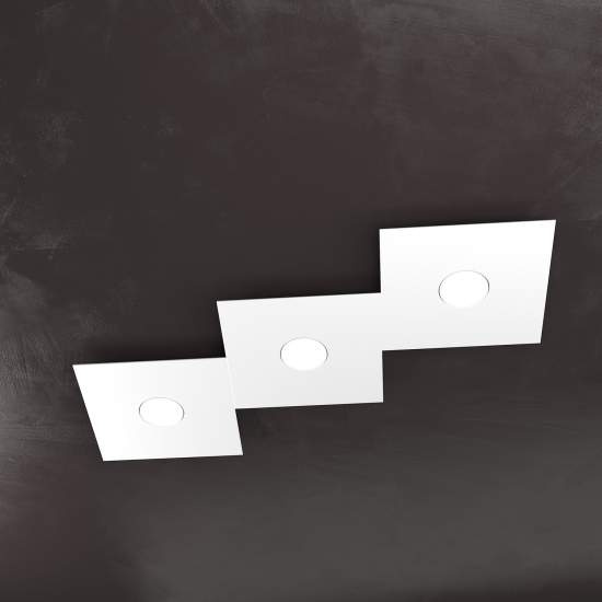 Applique Moderna Eccentric Metallo Bianco 3 Luci Gx53 1156_3L-BI